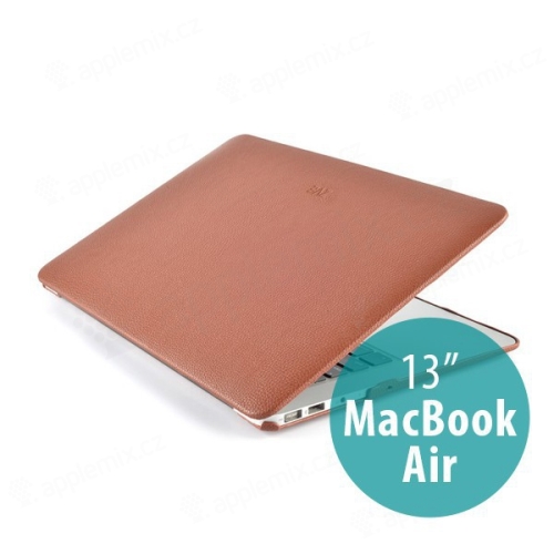 Ochranné plastové puzdro ZVE pre Apple MacBook Air 13.3 - povrchová úprava - syntetická koža - hnedé
