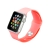 Řemínek pro Apple Watch 40mm Series 4 / 5 / 6 / SE / 38mm 1 / 2 / 3 - velikost S / M - silikonový - tmavě růžový