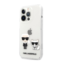 Kryt KARL LAGERFELD pro Apple iPhone 13 Pro - gumový / průhledný - Karl a Choupette