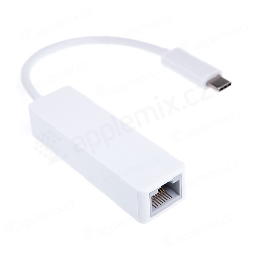 Adaptér / redukce / přepojka PREMIUM CORD - USB-C na RJ45 - gigabit ethernet - bílá
