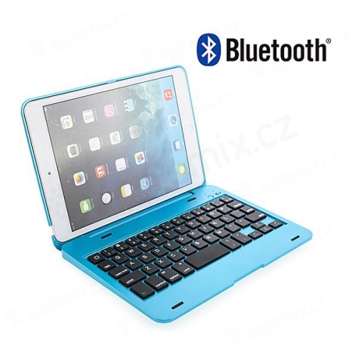 Klávesnice Bluetooth 3.0 s krytem pro Apple iPad mini / mini 2 / mini 3 - modrá