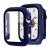 Tvrzené sklo + rámeček pro Apple Watch 44mm Series 4 / 5 / 6 / SE - tmavě modrý