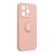 Kryt ROAR Amber pre Apple iPhone 14 Pro - príjemný na dotyk - stojan - gumový - ružový
