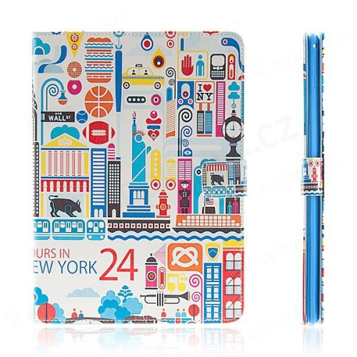 Puzdro + integrovaný stojan pre Apple iPad Air 2 - farba New York