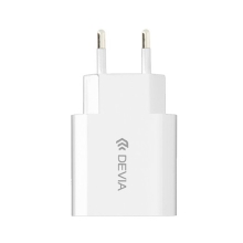 Nabíječka / EU napájecí adaptér DEVIA - 1x USB - 10,5W - bílý