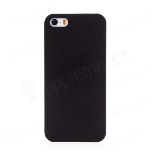Kryt pre Apple iPhone 5 / 5S / SE - mäkčený povrch - plast - čierny