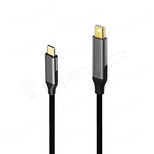 Kábel Mini Displayport / Thunderbolt na USB-C - čierny - 1,8 m