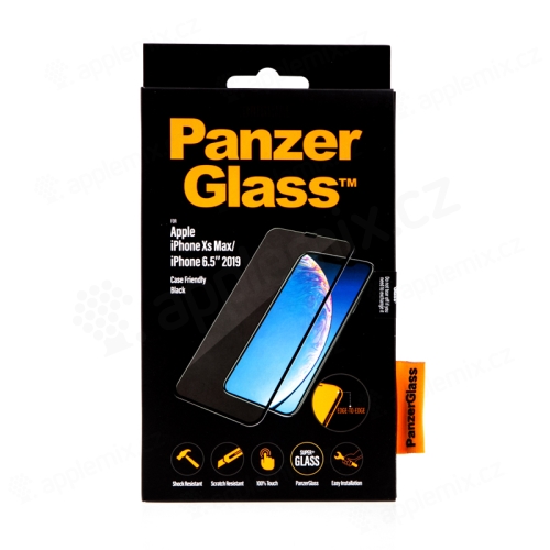 Tvrdené sklo PANZERGLASS pre Apple iPhone Xs Max / 11 Pro Max - vhodné do puzdra - čierne - 0,4 mm