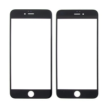 Náhradní přední sklo pro Apple iPhone 6 Plus - černý rámeček