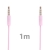 Propojovací audio jack kabel 3,5mm pro Apple iPhone / iPad / iPod a další zařízení - růžovo-průhledný - 1m