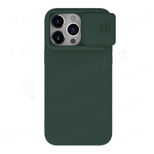 Kryt NILLKIN CamShield pre Apple iPhone 15 Pro Max - Kryt fotoaparátu - Silikónový - Tmavo zelený