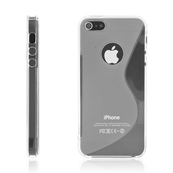 Protiskluzový ochranný kryt S line pro Apple iPhone 5 / 5S / SE - průhledný