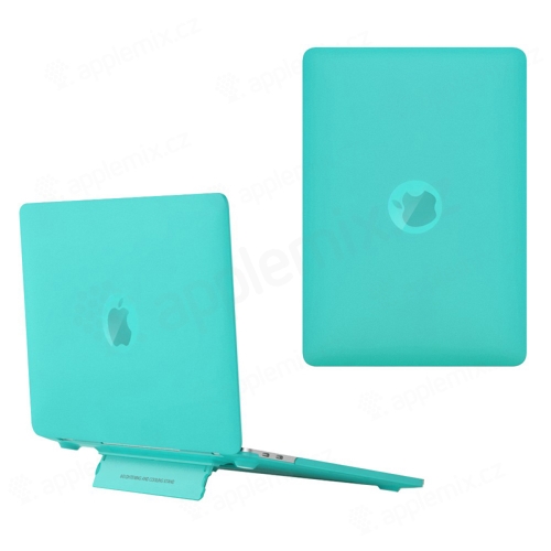 Kryt pre Apple MacBook Air 13,6" M2 (A2681) - stojan - plastový - tyrkysovo zelený
