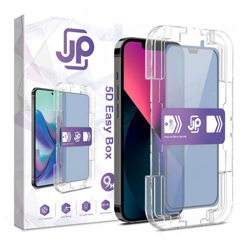 Tvrzené sklo (Tempered Glass) JP Easy Box pro Apple iPhone 13 / 13 Pro / 14 - 2,5D - rámeček pro nalepení