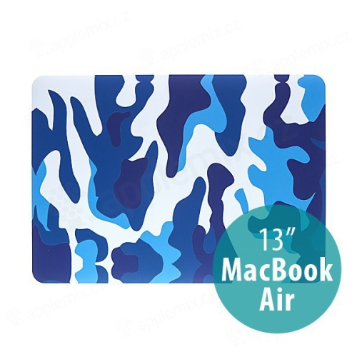 Plastový obal ENKAY pro Apple MacBook Air 13.3 - maskáč - modrý