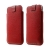 Kožené pouzdro pro Apple iPhone 6 / 6S s vytahovacím poutkem - červené