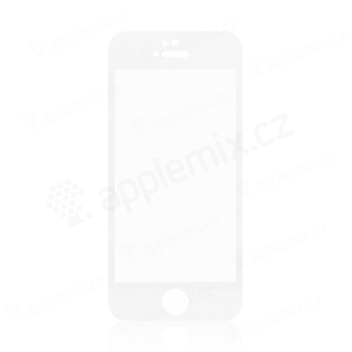 Tvrzené sklo (Tempered Glass) pro Apple iPhone 5 / 5S / 5C / SE - bílý rámeček - 0,3mm