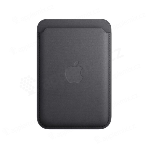 Originálna peňaženka MagSafe pre Apple iPhone - Jemne tkaná umelá koža - čierna