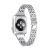 Remienok pre Apple Watch Ultra 49 mm / 45 mm / 44 mm / 42 mm - s kamienkami - kovový - strieborný
