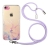 Kryt pre Apple iPhone 7 / 8 / SE (2020) / SE (2022) - mramorová textúra - sťahovacia šnúrka - gumový - fialový