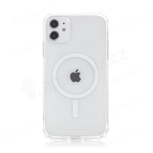 Kryt pre Apple iPhone 11 - zosilnené rohy - MagSafe magnety - plast/guma - priehľadný