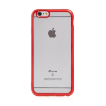 Kryt FORCELL Electro Matt pro Apple iPhone 6 / 6S - gumový - průhledný / červený