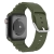 Remienok pre Apple Watch 41 mm / 40 mm / 38 mm - s prúžkami - silikónový - khaki zelený