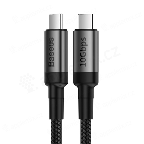 Synchronizačný a nabíjací kábel USB-C / USB-C BASEUS - 100 W - 1 m - šnúrka - čierny
