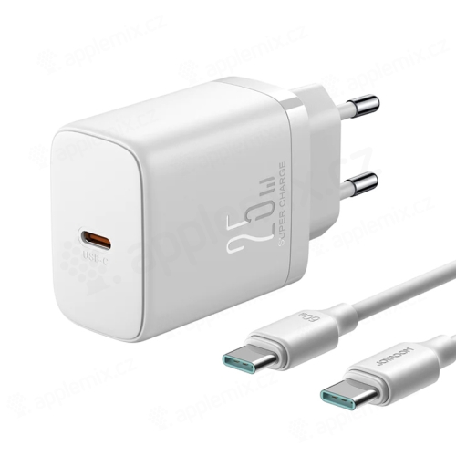 2v1 nabíjecí sada JOYROOM pro Apple iPhone / iPad - adaptér + 1m kabel USB-C - 25W - bílá