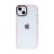Kryt DEVIA pro Apple iPhone 13 - plastový / gumový - průhledný / růžové linky