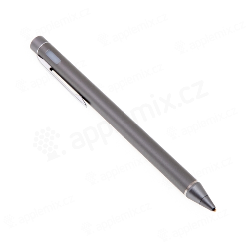 Dotykové pero / stylus - aktívne - dobíjacie - 2,3 mm hrot - tmavosivé