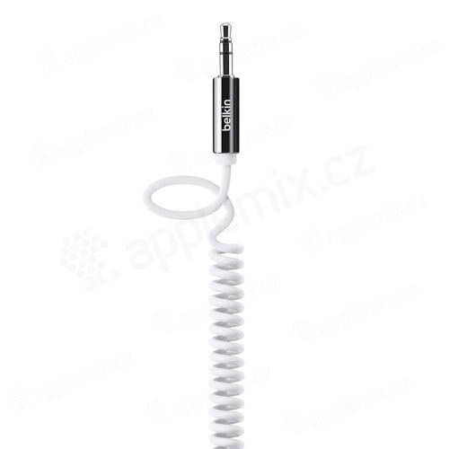 Pripojovací audio kábel 3,5 mm jack - samec / samec 3 pin - 1,8 m - krútený - biely