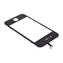 Dotykové sklo (touch screen digitizér) pro Apple iPhone 4 - černé - kvalita A