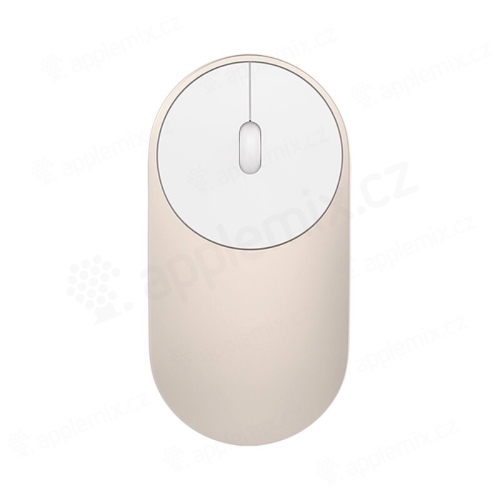 Myš XIAOMI Mi Portable Mouse - bezdrátová myš - Bluetooth / USB přijímač - zlatá