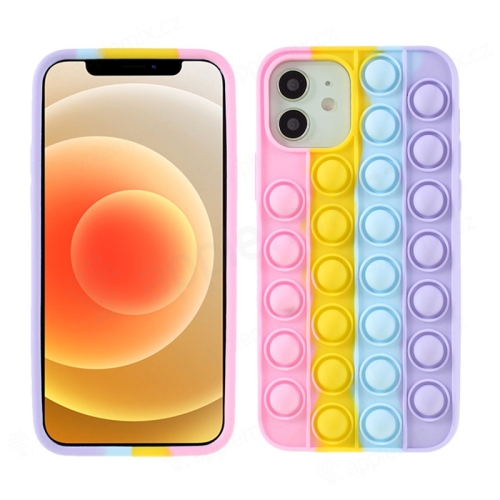 Kryt pro Apple iPhone 11 - bubliny "Pop it" - silikonový - duhový