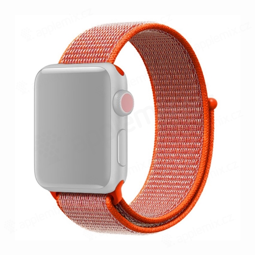 Řemínek pro Apple Watch 42mm / 41mm / 40mm / 38mm - nylonový - oranžový