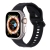 Řemínek pro Apple Watch Ultra 49mm / 45mm / 44mm / 42mm - vlnkový - silikonový - černý