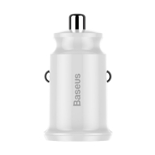 Autonabíječka BASEUS - mini - 2x USB - 15W - bílá