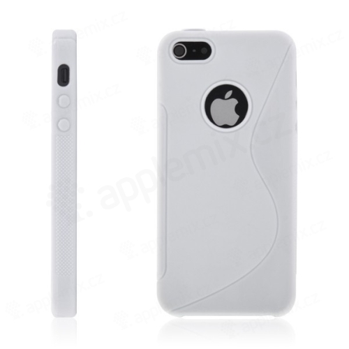 Protiskluzový ochranný kryt S line pro Apple iPhone 5 / 5S / SE - bílý