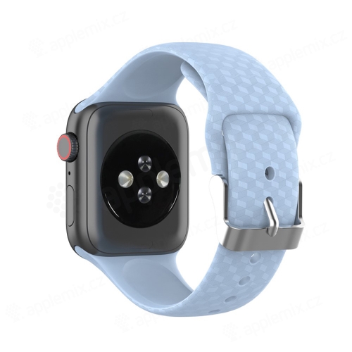 Remienok pre Apple Watch 41 mm / 40 mm / 38 mm - 3D textúra - silikón - modrý