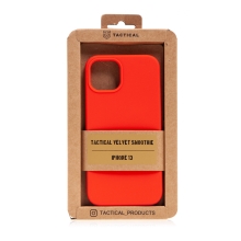 Kryt TACTICAL Velvet Smoothie pro Apple iPhone 13 - příjemný na dotek - silikonový - chilli červený