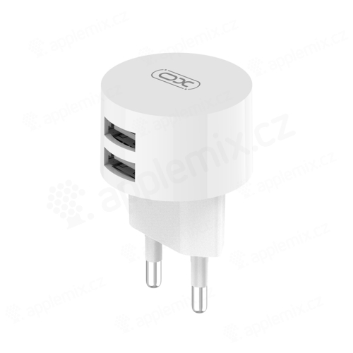 Nabíječka / EU napájecí adaptér XO L62 - 2x USB - 12W - bílý