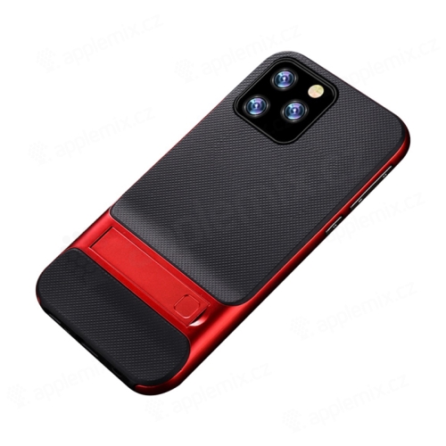 Kryt pro Apple iPhone 11 Pro - se stojánkem - plastový / gumový - černý / červený
