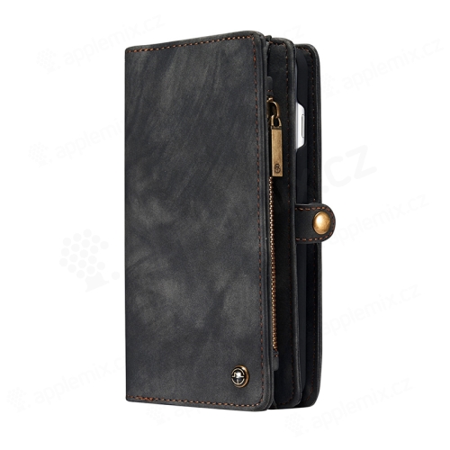 CASEME puzdro / peňaženka pre Apple iPhone 7 Plus / 8 Plus - umelá koža - tmavohnedá