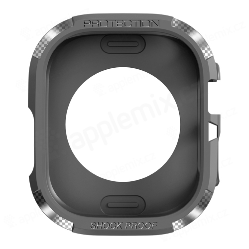 Kryt / puzdro pre Apple Watch Ultra 49 mm - odolné - gumové - sivé