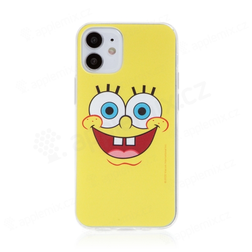 Kryt Sponge Bob pro Apple iPhone 12 mini - gumový - vysmátý Sponge Bob