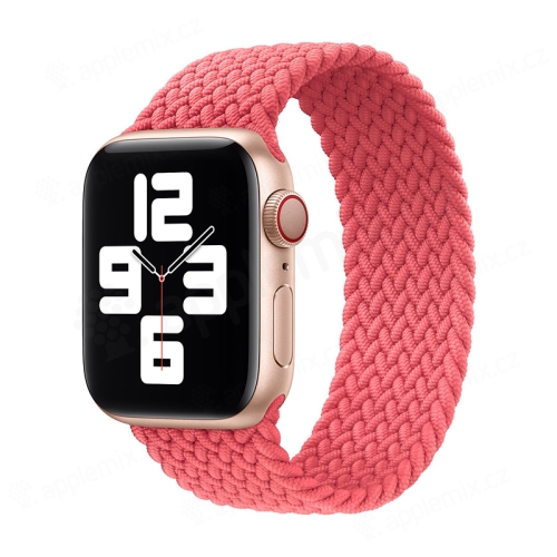 Řemínek pro Apple Watch 42mm / 41mm / 40mm / 38mm - bez spony - nylonový - velikost S - růžový