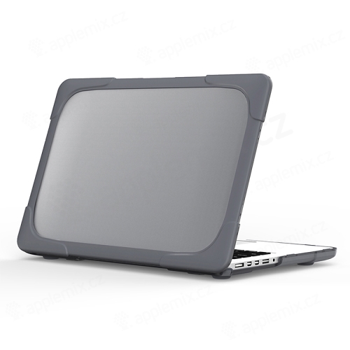 Kryt / obal pro Apple MacBook Air 13" (A1932 / A2179 / A2337) - plastový / gumový - odolný - šedý