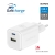 45W EU adaptér / nabíjačka SWISSTEN GaN - mini verzia - USB-C + USB-A - biela