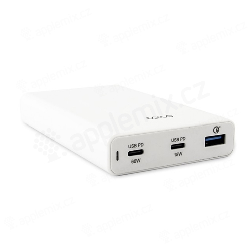 60W / 18W EU napájecí adaptér / nabíječka EPICO - 2x USB-C PD + USB-A pro Apple iPhone / iPad / MacBook